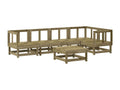 6-piece garden furniture set, impregnated pine wood YZMC24556