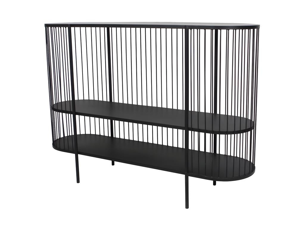 Nobellea Console Table - Metal - 2 Shelves - Black PKLQ77924