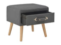 Bedside tables, 2 pcs, Dark Grey, 40x35x40 cm, Fabric, MPLY49713