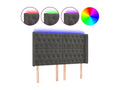LED Headboard, Dark Grey, 147x16x118/128 cm, Velvet, BFWF77235