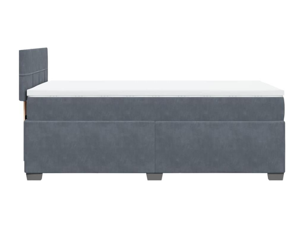 Dekonao bed base with mattress, Dark Grey, 100x200 cm QXZE07822