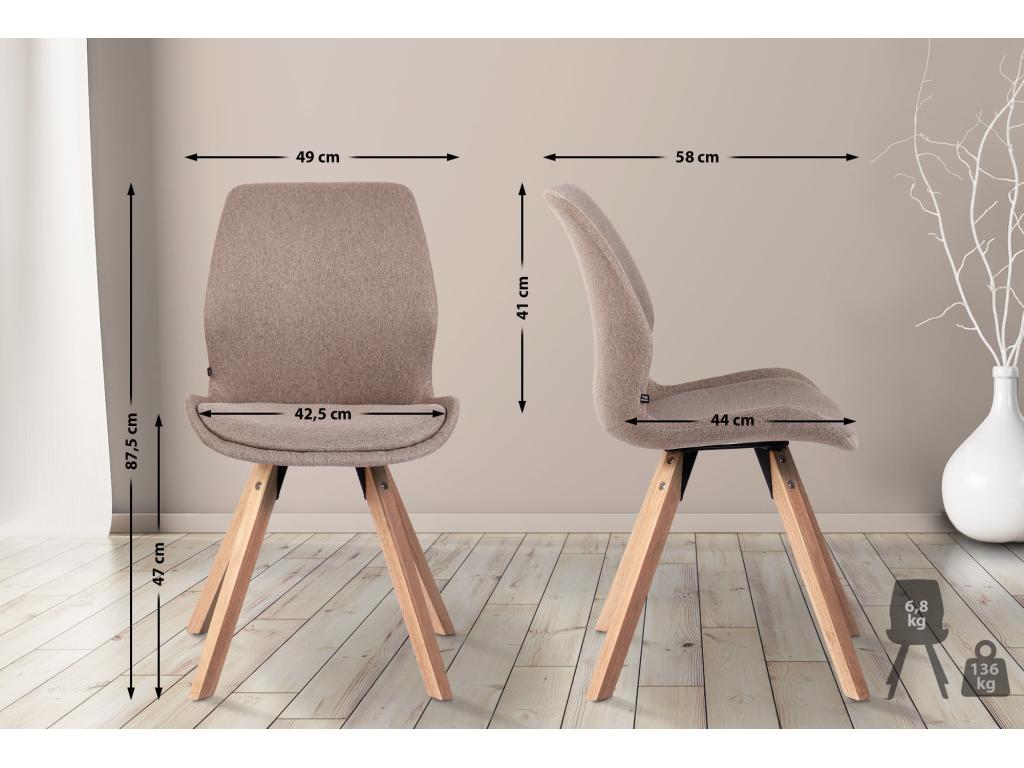 Dining chair - Fabric / Wood - Boisona EWLZ82186