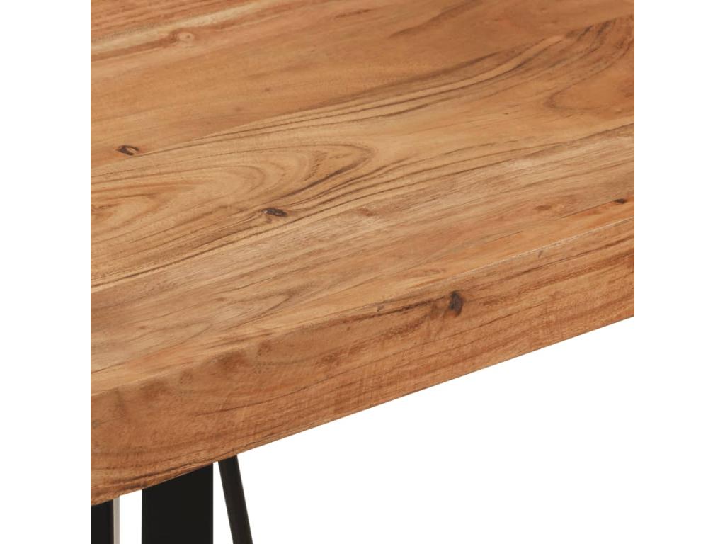 Bar table 55x55x107 cm solid Nobelea wood and iron TAJD44161