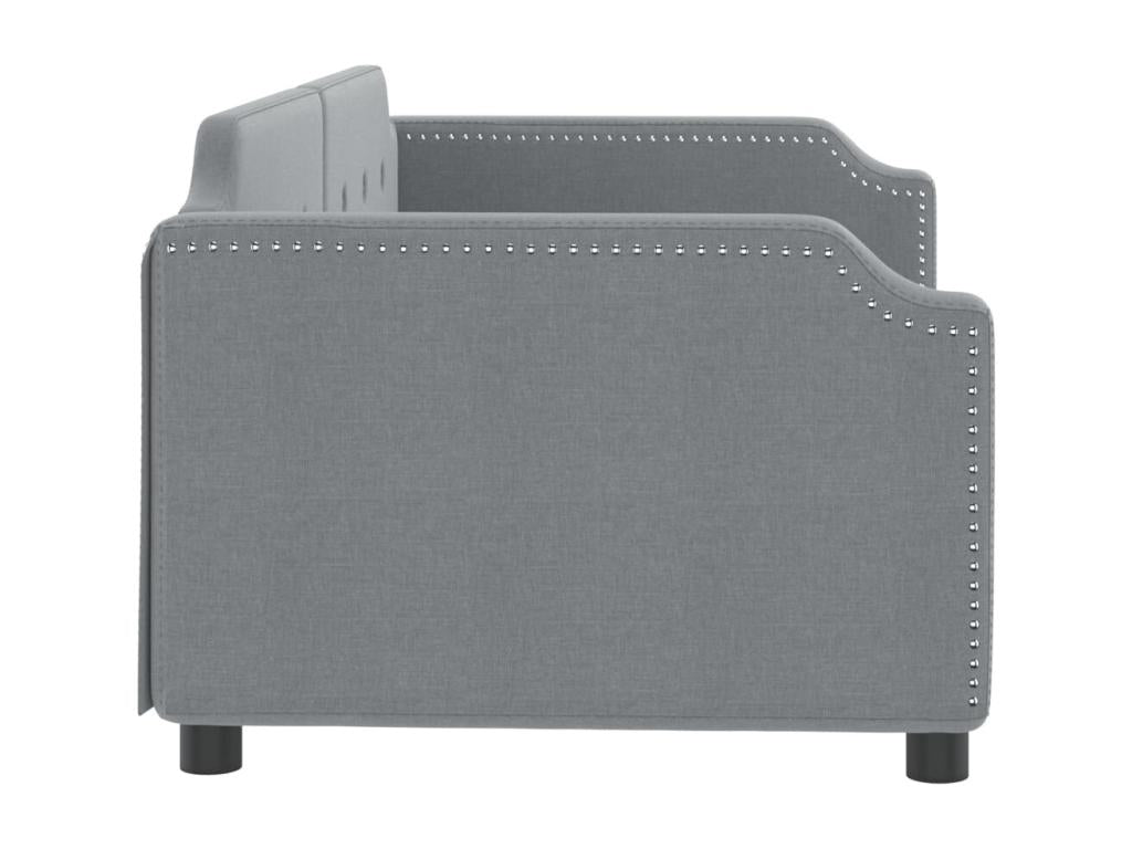 Daybed without mattress, light grey, 90x190 cm, fabric OLJM44502