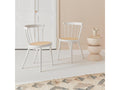 Set of 2 white wooden and cane chairs - Nobellea - W 54 x D 54 x H 76.5cm. WLBP65089