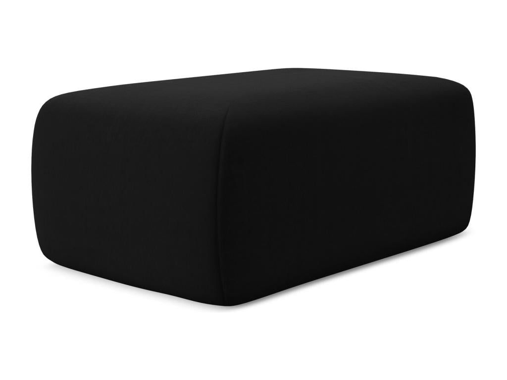 Velvet pouf - black - Boisona RMVE74733