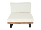 Nobellea-H54 lounge chair, light brown, cream white upholstery, KJFS42839