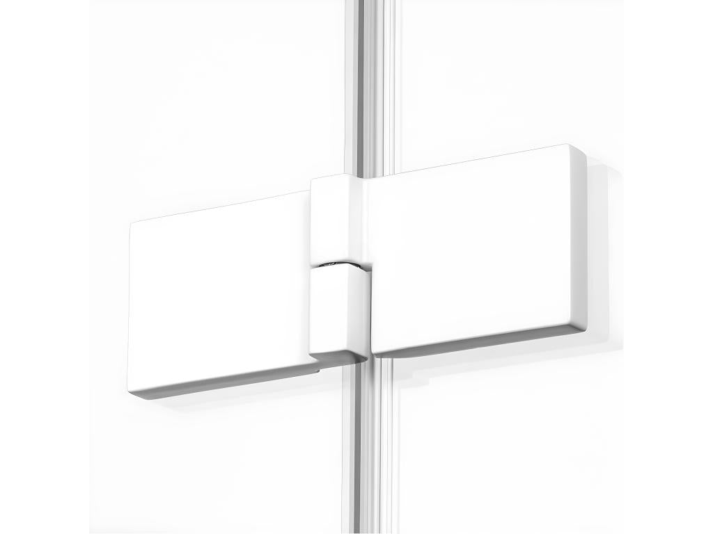 Nobellea WHITE 90x80 pivoting left-hand shower enclosure, white, front access VUOI19566