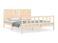Bed frame with headboard 160x200 solid wood KCUS98351