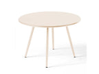 Round ivory metal garden coffee table 50 cm - Boisona UKCV75718