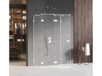 Nobellea WHITE 90x80 pivoting left-hand shower enclosure, white, front access VUOI19566