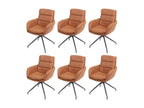 Set of 6 Dekonao-K32 dining chairs, kitchen chairs, swivel chairs, self-positioning fabric MBMF28697