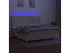 Nobellea bed base with mattress and LED lighting, Cream 200x200 cm, Fabric RBHW35578