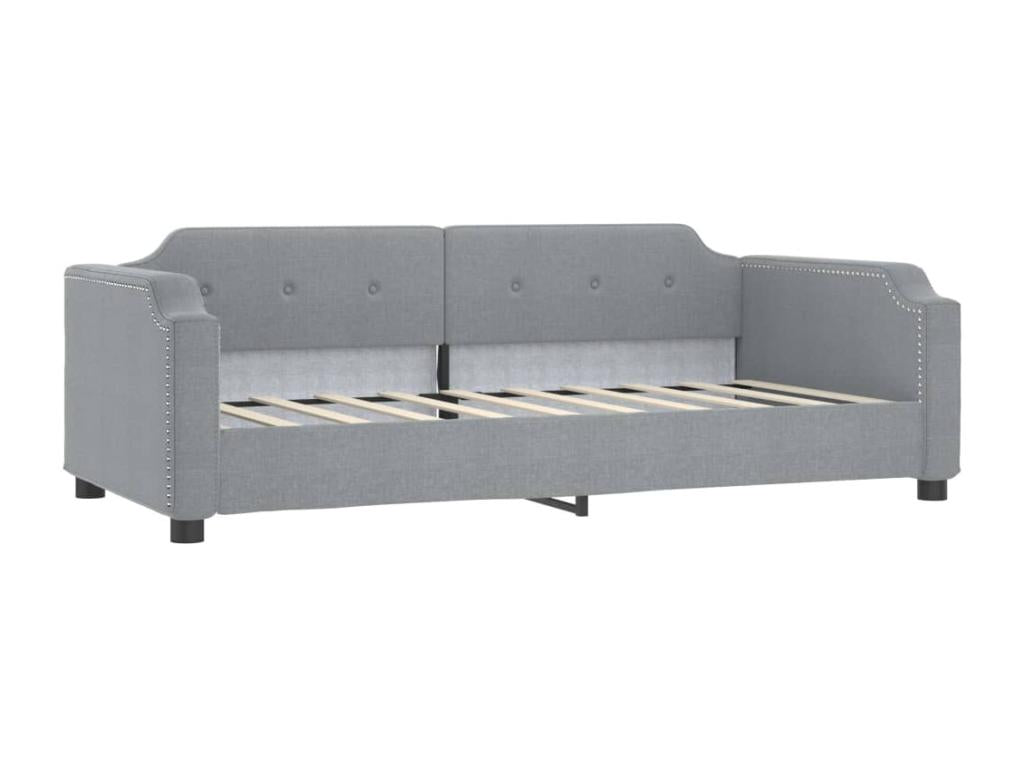Daybed without mattress, light grey, 90x190 cm, fabric OLJM44502