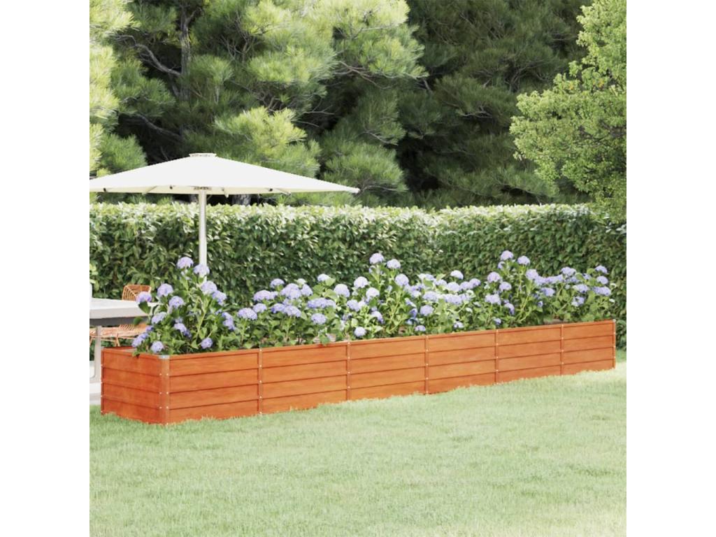 Rusty raised garden bed 480x80x45 Corten steel TCGZ64612