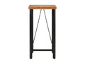 Bar table 55x55x107 cm solid Nobelea wood and iron TAJD44161