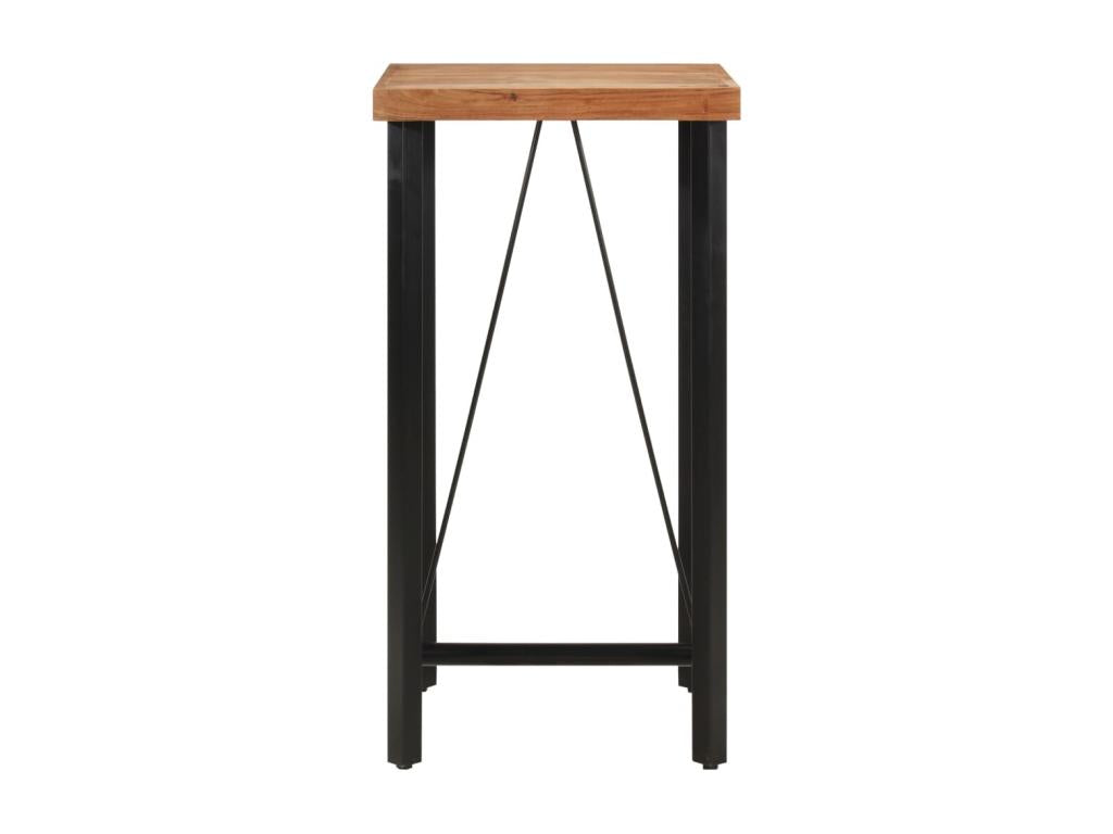 Bar table 55x55x107 cm solid Nobelea wood and iron TAJD44161