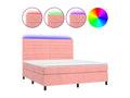 Nobellea bed base with LED mattress, Pink, 180x200cm, Velvet, COIY98377