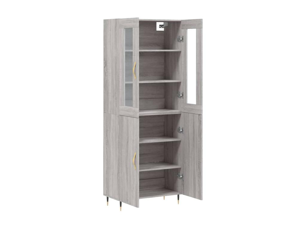 Nobellea tall sideboard, grey, 69.5x34x180 cm, engineered wood, BPDV66576