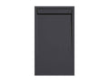 Anthracite shower tray with slate finish, Nobellea SMART color grid - 100x70 cm QOID98499