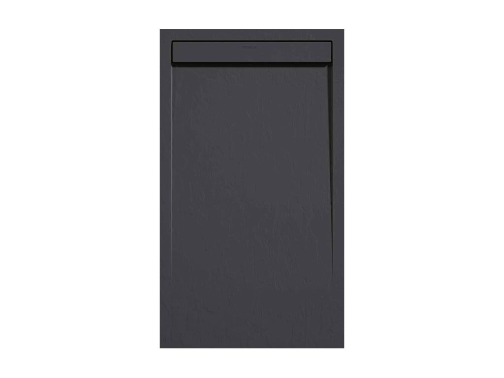 Anthracite shower tray with slate finish, Nobellea SMART color grid - 100x70 cm QOID98499