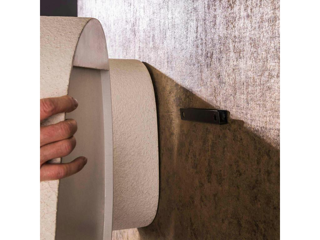 White wall shelf in composite marble, organic shape, 46 cm, Nobellea BIWU78178