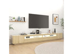 TV stand with Nobelleaères LED lighting, Nobellea Oak, 300x35x40 cm, ZPCF09859