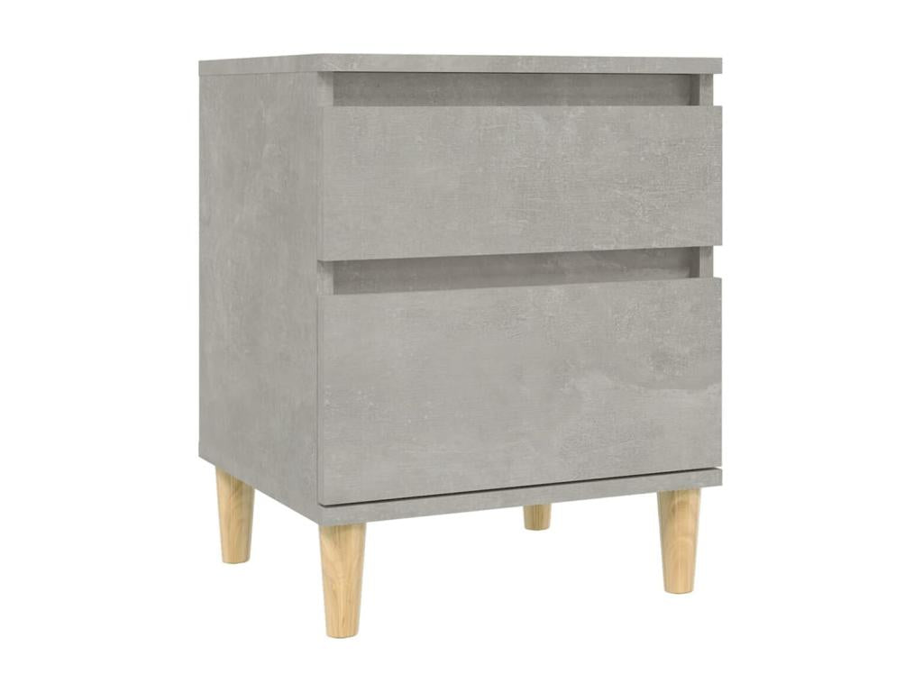 Bedside tables, 2 pcs, Concrete Grey, 40x35x50 cm, SQTC81503