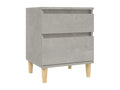 Bedside tables, 2 pcs, Concrete Grey, 40x35x50 cm, SQTC81503