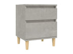 Bedside tables, 2 pcs, Concrete Grey, 40x35x50 cm, SQTC81503