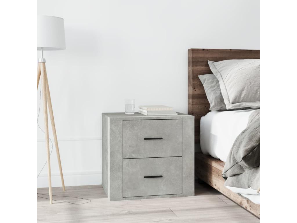 Bedside table, concrete grey, 50x39x47 cm KIVD20422