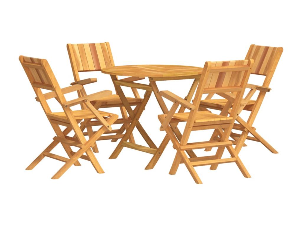 5-piece garden dining set, solid teak wood OMFG54400