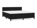 Boisona bed base and mattress, black, 160x200 cm, velvet, RCZT05770