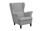 Nobellea Wingback Armchair, Grey Fabric TEBQ51841