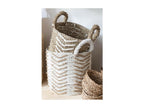 Set of 2 Boisona Storage Baskets 39cm Natural / White VFUS43269