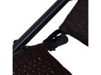 Brown woven resin folding chaise lounge YMPL49475
