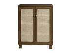 Shoe cabinet with rattan doors in brown, 120 cm, HAYDÉ IETN66196
