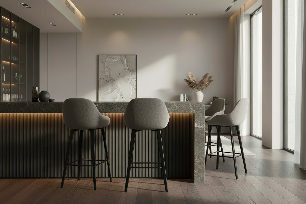 Brown wooden bar stool/chair, 52x51x103 cm, 10 0005285 ACIR69392