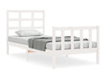 Bed frame without mattress, white, 100x200 cm, solid pine wood, BRWZ09621
