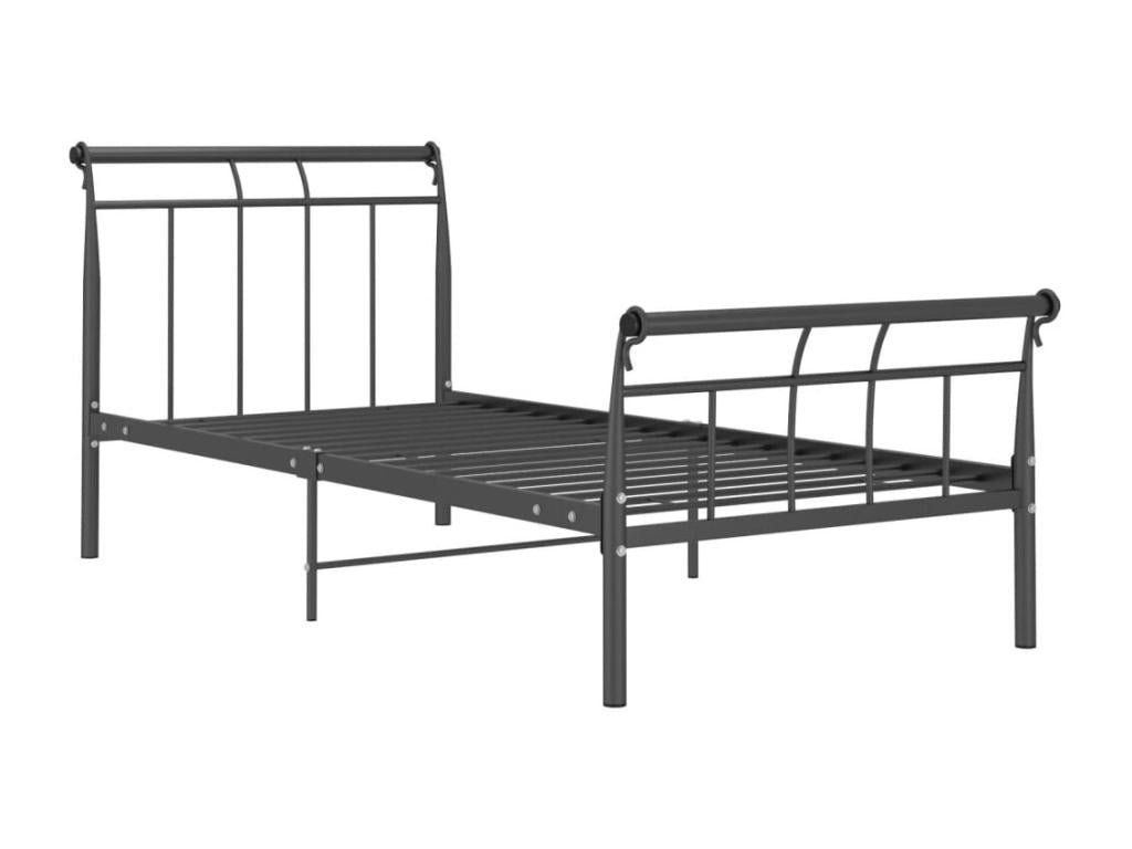 Black Metal Bed Frame 90x200 cm DQZG96338