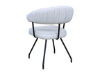Chair - cream white woven fabric - Nobellea WKNM44587