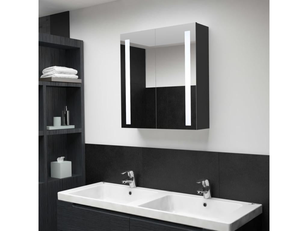 Bathroom cabinet with LED mirror 62x14x60 cm SPQW03985