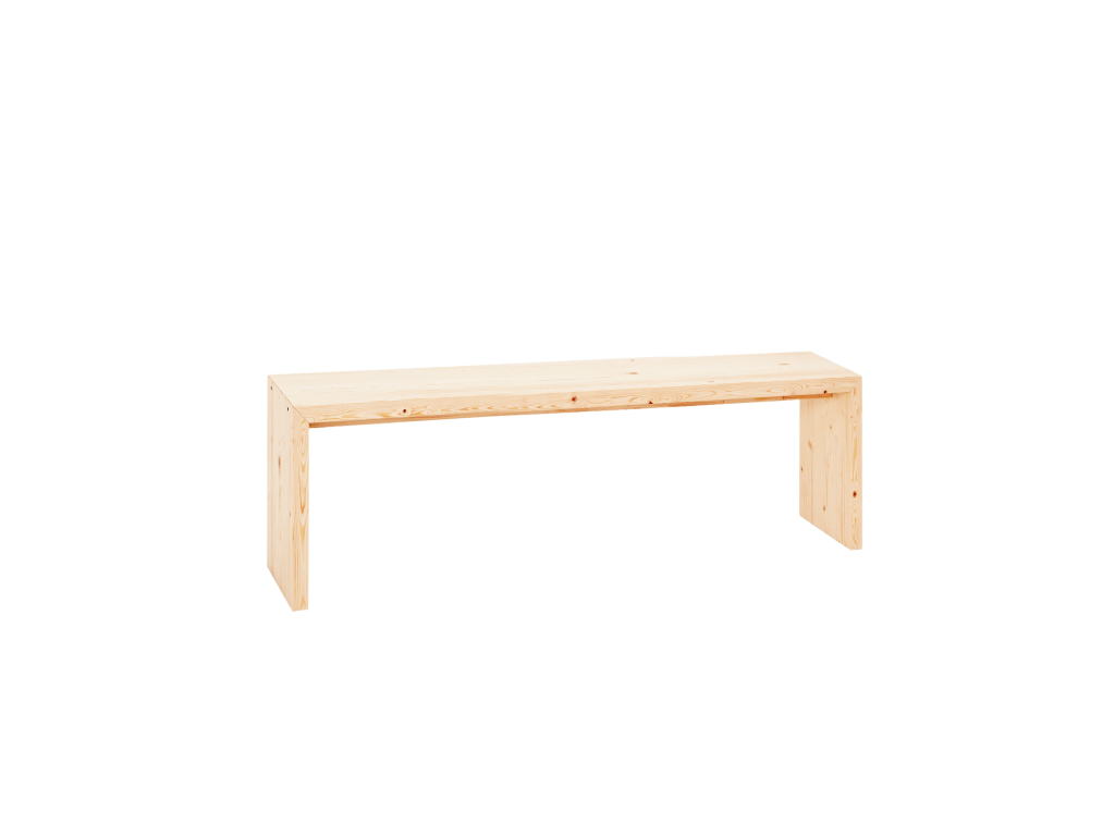 Natural fir wood bench 145x45cm - Nobellea ERPS46679
