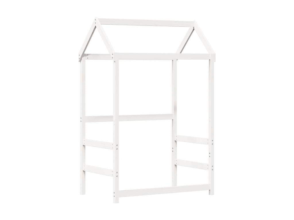 Bed and bench set with roof, 80x200 cm, solid pine wood, WDRI68642