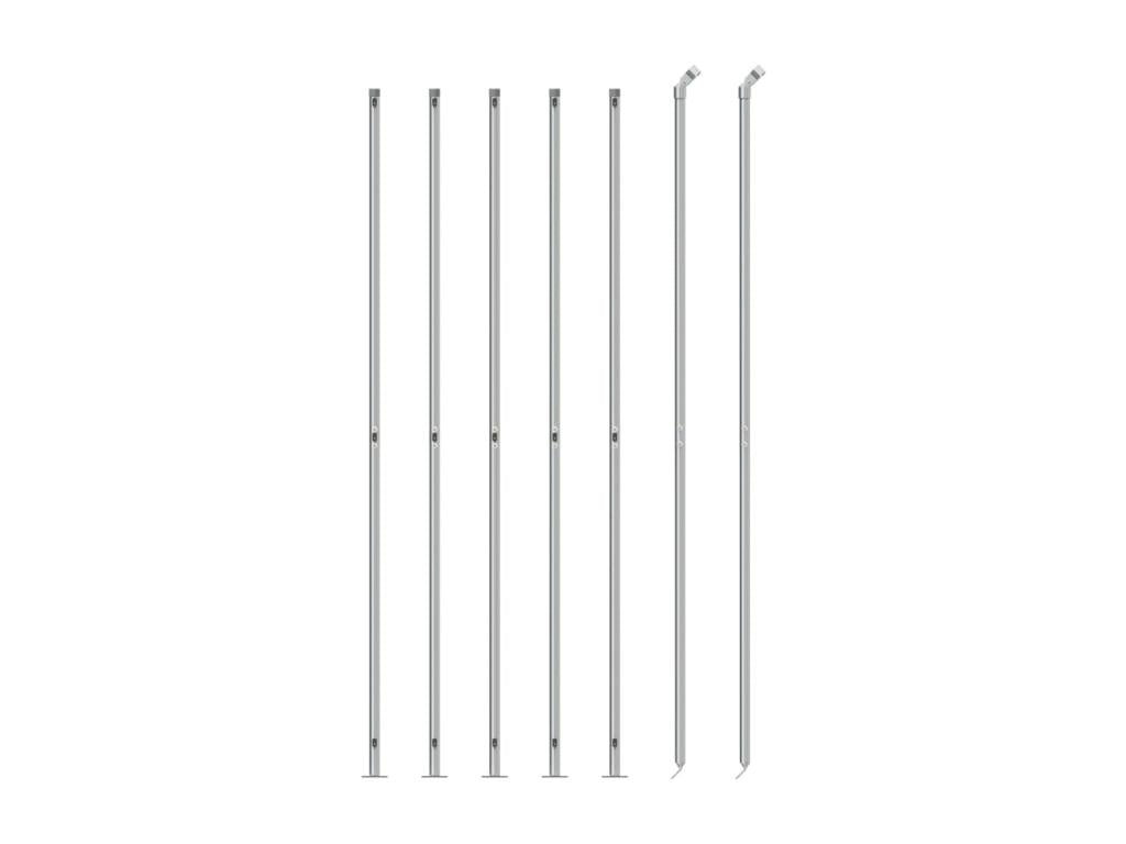 Chain link fence with silver flange 1.6x10 m GBOB75544