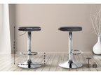 Set of 2 Bar Stools - Faux Leather / Metal - Black - Ponte JHSI41477