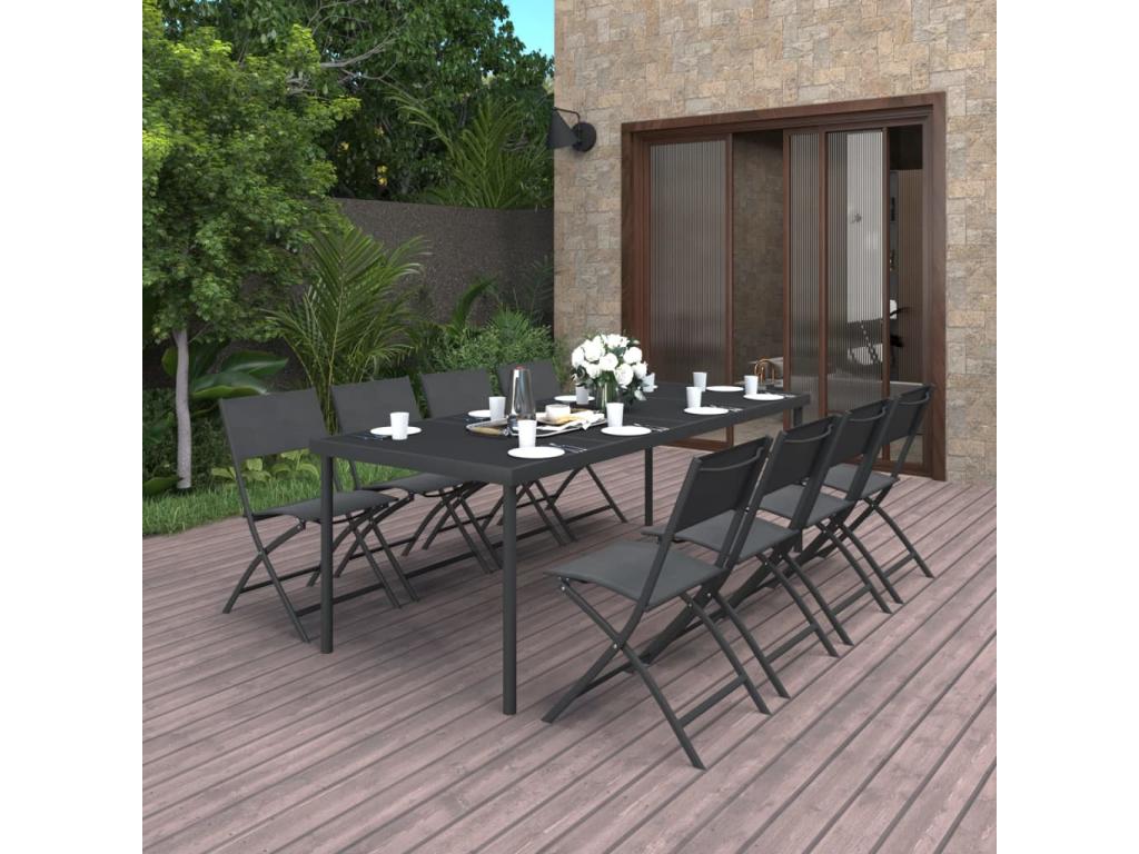 9-piece outdoor dining set, steel, 5 GACK46468