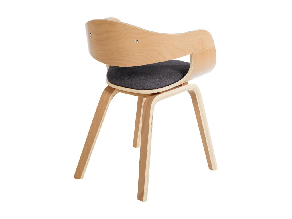 Set of 2 chairs with armrests - Fabric / Natural - Natural / Light Grey - Nobellea PAXI78627