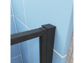 Pivot shower door 100x185cm, matte black profile, for alcove installation, tempered glass with anti-limescale protection, ZXNF89864