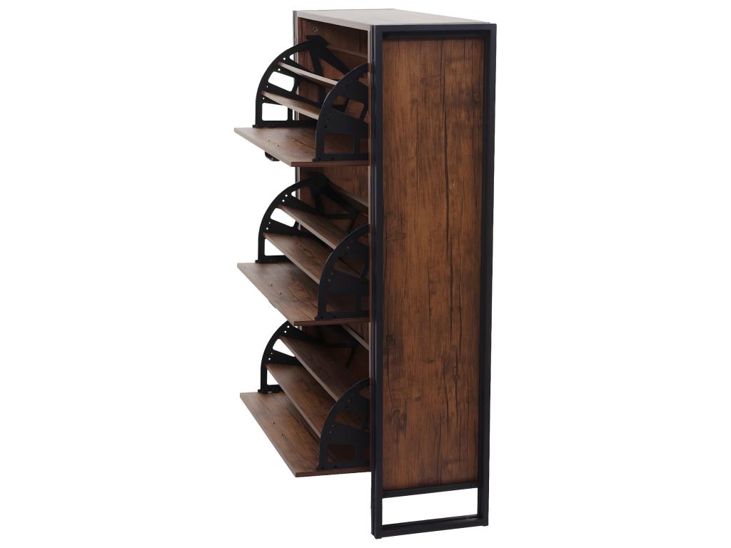 Nobellea-A27 Shoe Cabinet, Wild Oak Finish, LXMC66348